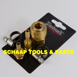 Perslucht snelkoppeling Euro passing 1/4 binnendraad met insteeknippel en slangpilaar  6 mm | 4842109